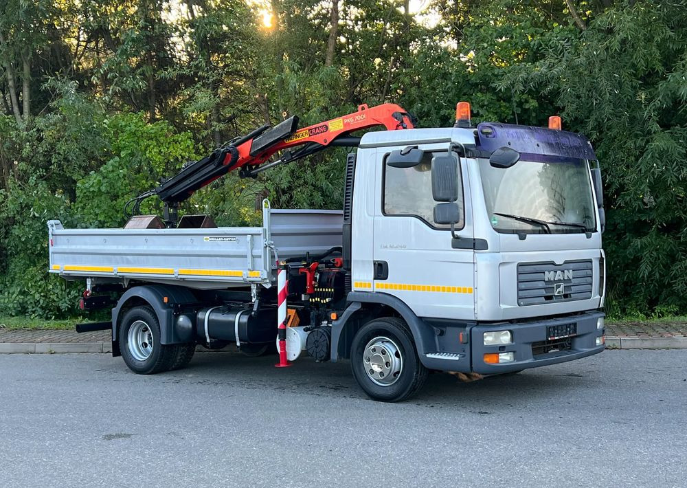 MAN MAN TGL 12-240 Kiper Wywrotka 4x2 Kran PALFINGER PK 12500 BARDZO DOBRY STAN - Istovarivač: slika 2 MAN MAN TGL 12-240 Kiper Wywrotka 4x2 Kran PALFINGER PK 12500 BARDZO DOBRY STAN - Istovarivač: slika 2
