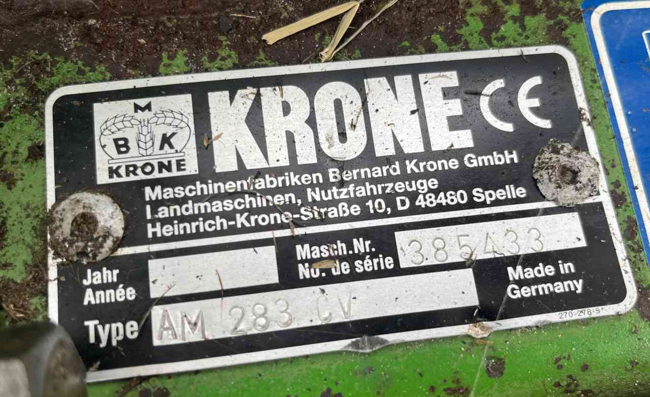 Krone AM283 CV schijvenmaaier Hooibouwmachines. - Kosačica: slika 5 Krone AM283 CV schijvenmaaier Hooibouwmachines. - Kosačica: slika 5