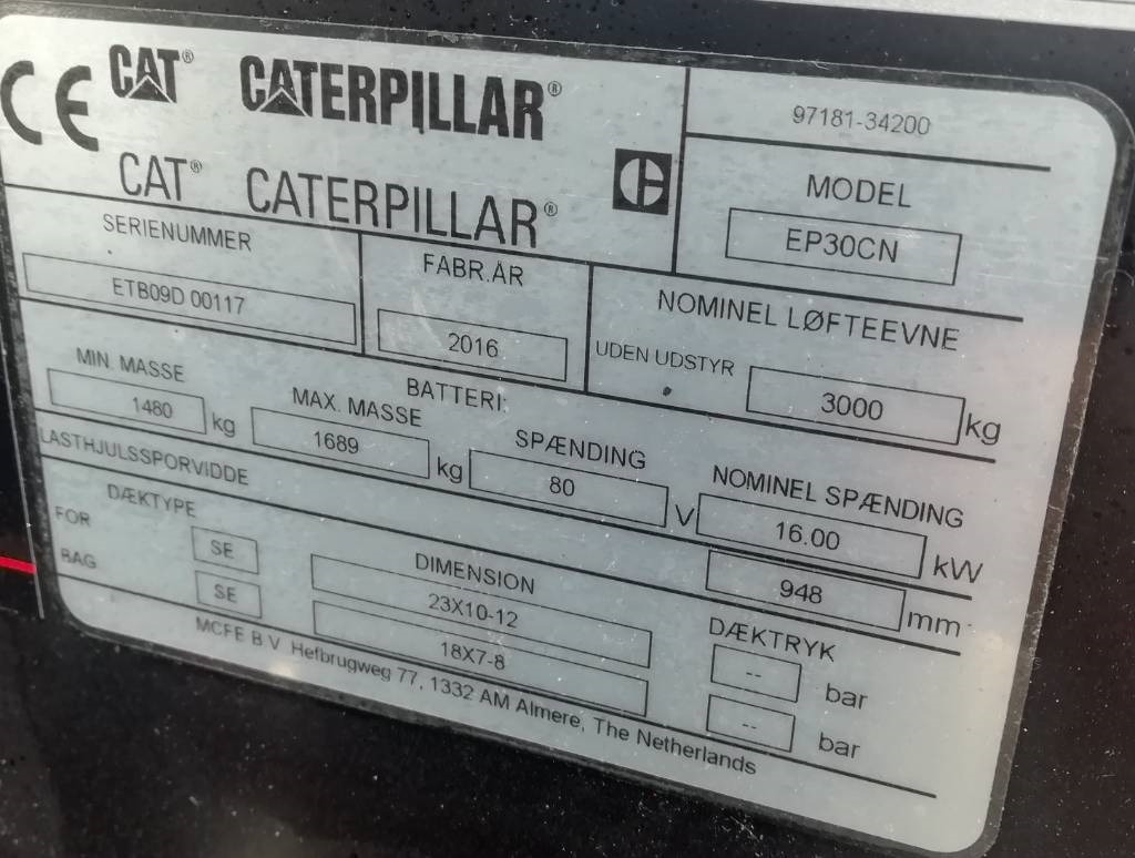 Električni viljuškar CAT EP 30 CN: slika 13