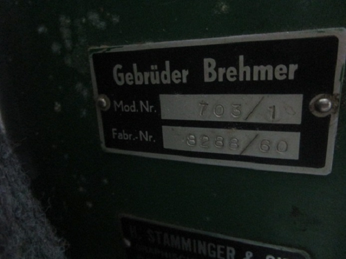 GEBRÜDER BREHMER 703/1 - Štamparska mašina: slika 4 GEBRÜDER BREHMER 703/1 - Štamparska mašina: slika 4