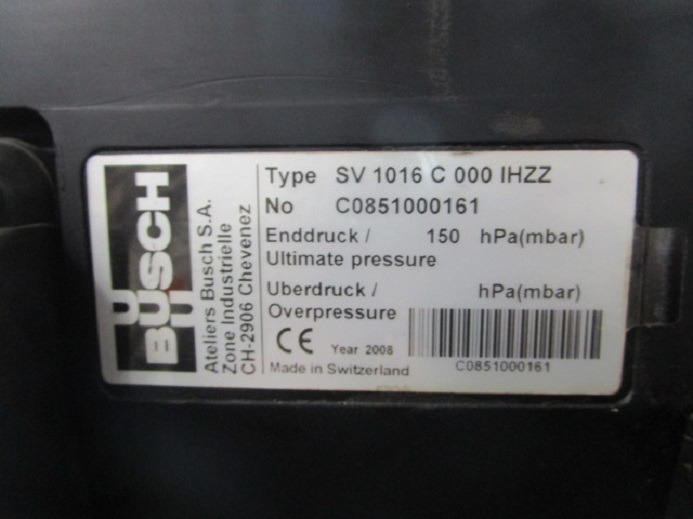 KOMPRESSOR BUSCH SV 1016 C 000 IHZZ - Rezervni deo za Štamparska mašina: slika 5 KOMPRESSOR BUSCH SV 1016 C 000 IHZZ - Rezervni deo za Štamparska mašina: slika 5