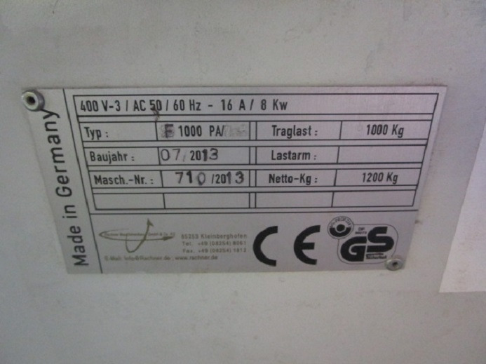 STAPELWENDER RACHNER F 1000 MIT LÜFTER UND RÜTTLER - Štamparska mašina: slika 4 STAPELWENDER RACHNER F 1000 MIT LÜFTER UND RÜTTLER - Štamparska mašina: slika 4