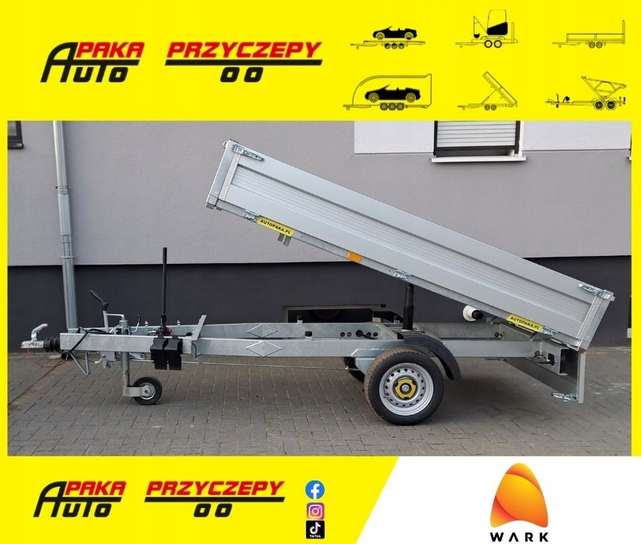 Przyczepa WARK wywrotka DMC 1500 kg 1-wywrot / WARK tipper trailer GVW 1500 kg 1-way tipper - Prikolica istovarivača: slika 1 Przyczepa WARK wywrotka DMC 1500 kg 1-wywrot / WARK tipper trailer GVW 1500 kg 1-way tipper - Prikolica istovarivača: slika 1