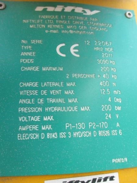 Niftylift HR 12 N D E Bi-Energy  Niftylift HR 12 N D E Bi-Energy: slika 10