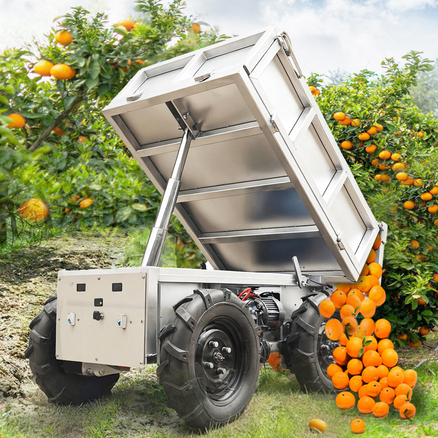 LEZUM Electric Remote Control Transporter Agricultural Orchard Farm Electric Utv Material Handling Equipment All Terrain Transport Vehicle - Traktorska prikolica za farmu/ Kiper: slika 4 LEZUM Electric Remote Control Transporter Agricultural Orchard Farm Electric Utv Material Handling Equipment All Terrain Transport Vehicle - Traktorska prikolica za farmu/ Kiper: slika 4