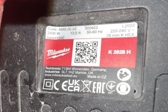 Démolisseur milwaukee K2628 - Građevinska oprema: slika 5 Démolisseur milwaukee K2628 - Građevinska oprema: slika 5