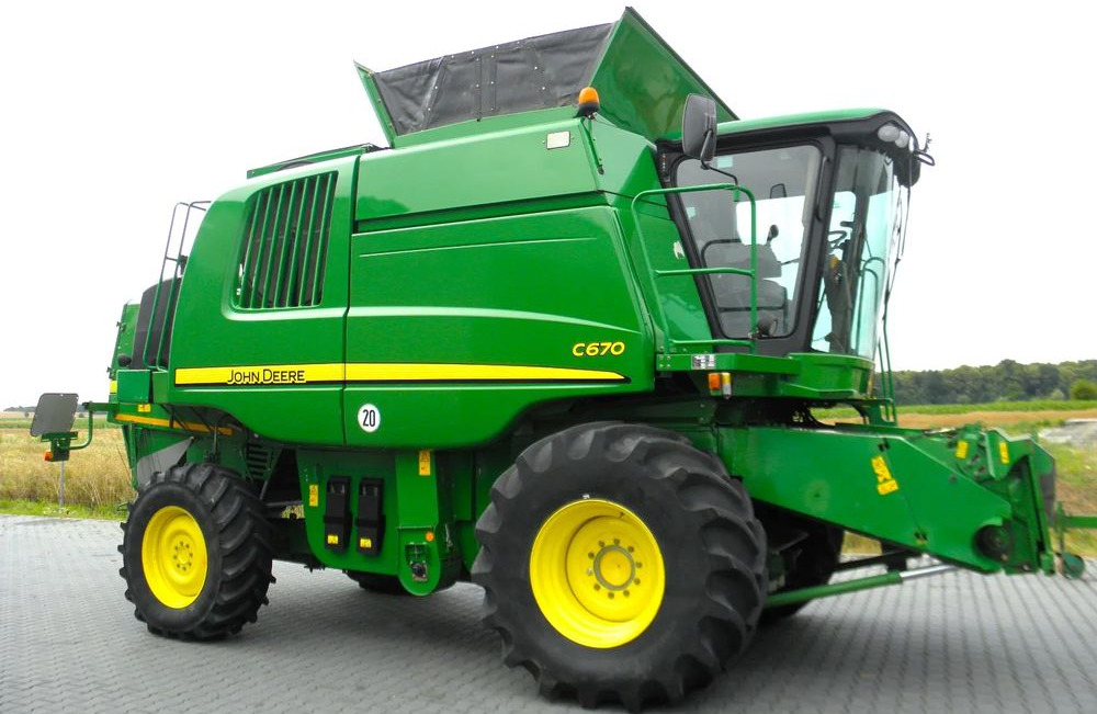 John Deere C 670 2008 Rok, heder 7,6m, 1900 mtg, Nie Malowany, Stan Idealny - Kombinovani kombajn: slika 4 John Deere C 670 2008 Rok, heder 7,6m, 1900 mtg, Nie Malowany, Stan Idealny - Kombinovani kombajn: slika 4