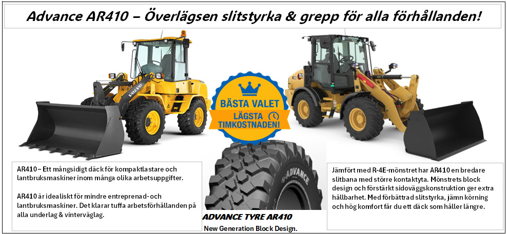 400/70R20 AR410 Advance Available as loose tire or complete wheel. - Utovarivač točkaš: slika 4 400/70R20 AR410 Advance Available as loose tire or complete wheel. - Utovarivač točkaš: slika 4