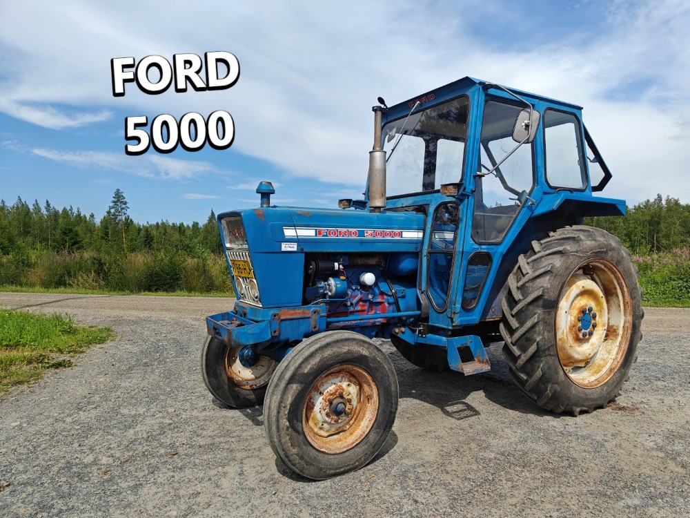 FORD 5000 traktori alkuperäiskuntoinen, Hara hytillä ja paljon hydrauliikkaa, katso video! - Traktor: slika 1 FORD 5000 traktori alkuperäiskuntoinen, Hara hytillä ja paljon hydrauliikkaa, katso video! - Traktor: slika 1