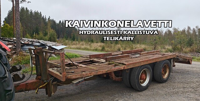 Kaivinkonelavetti - hydraulinen - KATSO VIDEO - Prikolica za prevoz radnih mašina: slika 1 Kaivinkonelavetti - hydraulinen - KATSO VIDEO - Prikolica za prevoz radnih mašina: slika 1