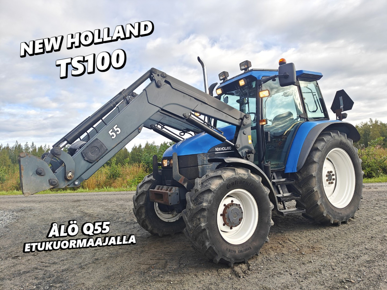 New Holland TS100, ES vaihteisto, ilmastointi, etukuormaaja Ålö Q55, katso video! - Traktor: slika 1 New Holland TS100, ES vaihteisto, ilmastointi, etukuormaaja Ålö Q55, katso video! - Traktor: slika 1