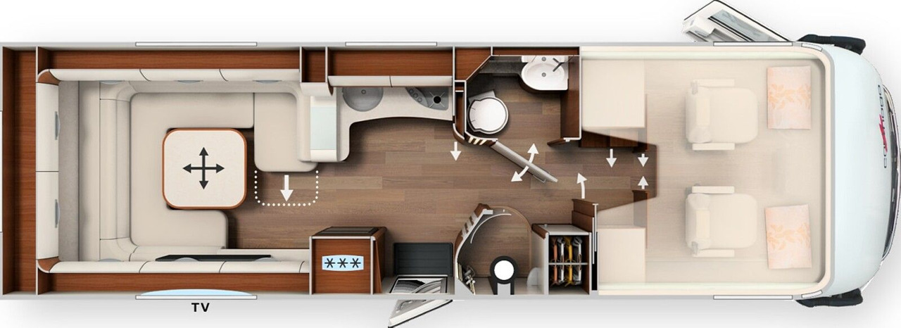 Carthago liner-for-two I 53 L MJ26*Luftschwigsitze*2x TV - Integrisani kamper: slika 2 Carthago liner-for-two I 53 L MJ26*Luftschwigsitze*2x TV - Integrisani kamper: slika 2
