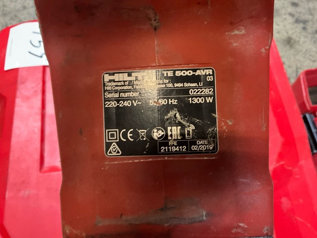 Hilti TE 500-AVR - Mašina za obradu metala: slika 3 Hilti TE 500-AVR - Mašina za obradu metala: slika 3