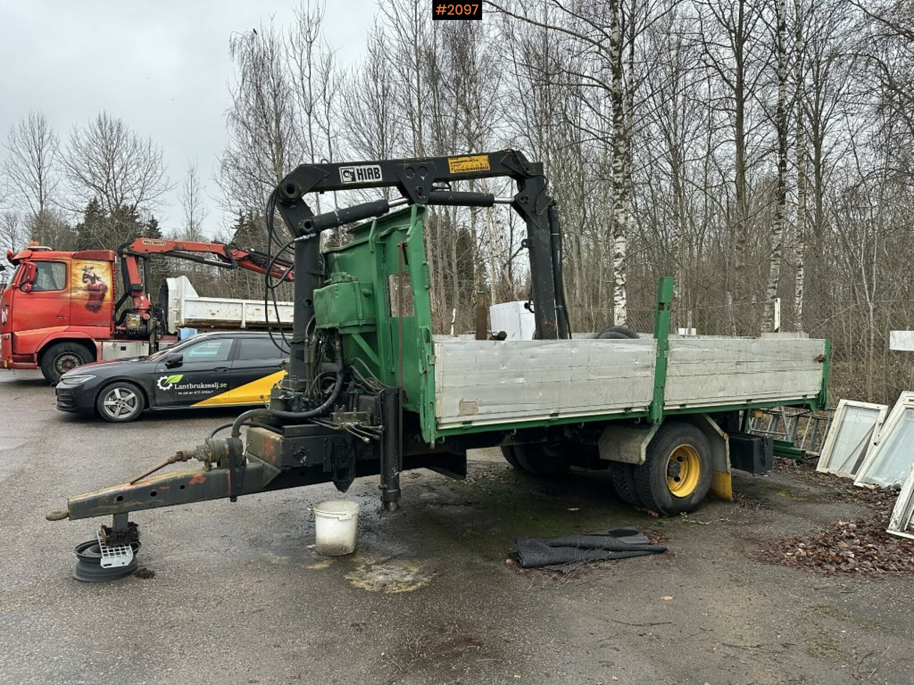 Crane Trailer, Hiab 445AW - Plato prikolica: slika 2 Crane Trailer, Hiab 445AW - Plato prikolica: slika 2