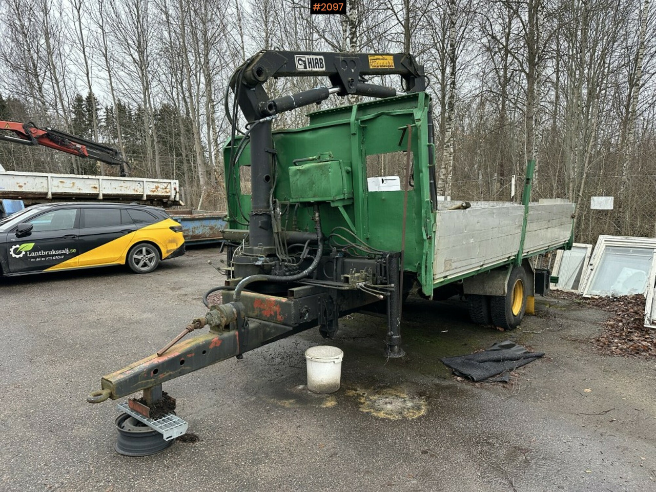 Crane Trailer, Hiab 445AW - Plato prikolica: slika 1 Crane Trailer, Hiab 445AW - Plato prikolica: slika 1