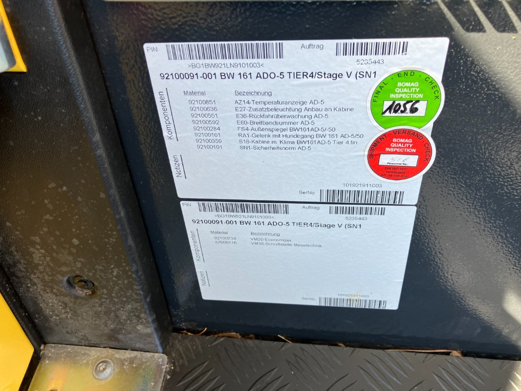 BOMAG DE BW 161 ADO-5 STage V/Tier 4f - Valjak za puteve: slika 3 BOMAG DE BW 161 ADO-5 STage V/Tier 4f - Valjak za puteve: slika 3