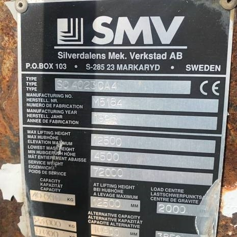 Containertruck SMW 4032 CA Reach Staker - Dizalica za kontejnere: slika 4 Containertruck SMW 4032 CA Reach Staker - Dizalica za kontejnere: slika 4