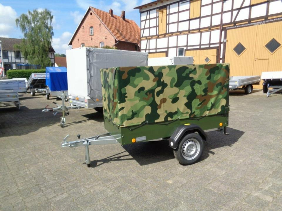 TPV PKW-Anhänger Plane und Spriegel 750 kg, Camouflage - Prikolica za automobil: slika 1 TPV PKW-Anhänger Plane und Spriegel 750 kg, Camouflage - Prikolica za automobil: slika 1