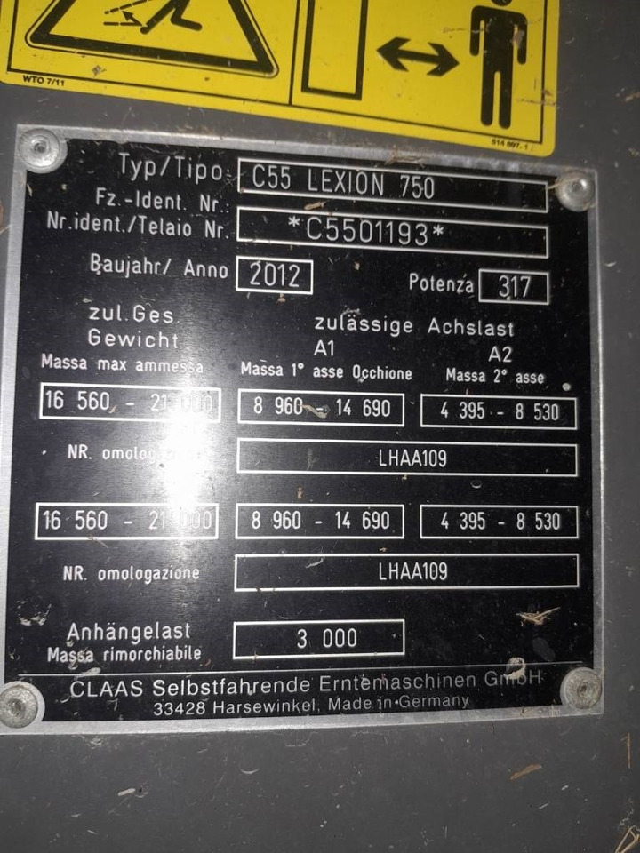 Claas LEXION 750 RISO - Kombinovani kombajn: slika 3 Claas LEXION 750 RISO - Kombinovani kombajn: slika 3