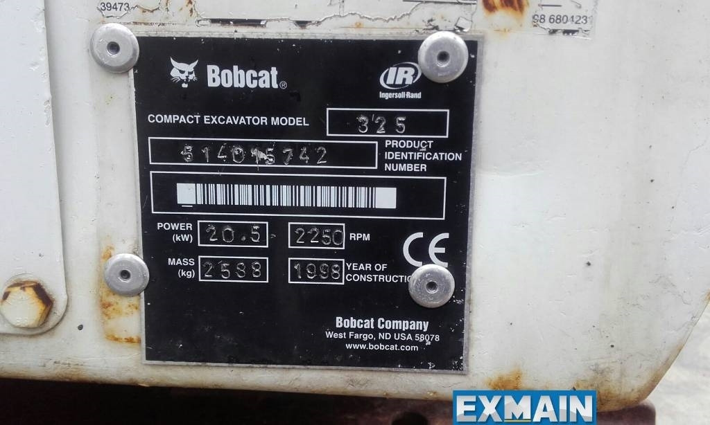 Bobcat X 325 - Mini bager: slika 5 Bobcat X 325 - Mini bager: slika 5
