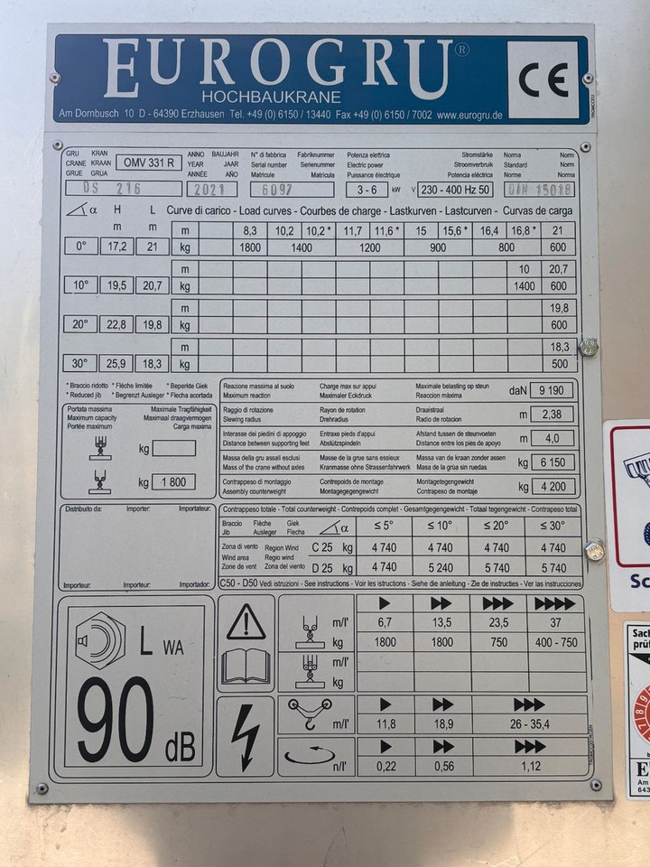 Eurogru DS216 Kran - Brzomontažna dizalica: slika 4 Eurogru DS216 Kran - Brzomontažna dizalica: slika 4