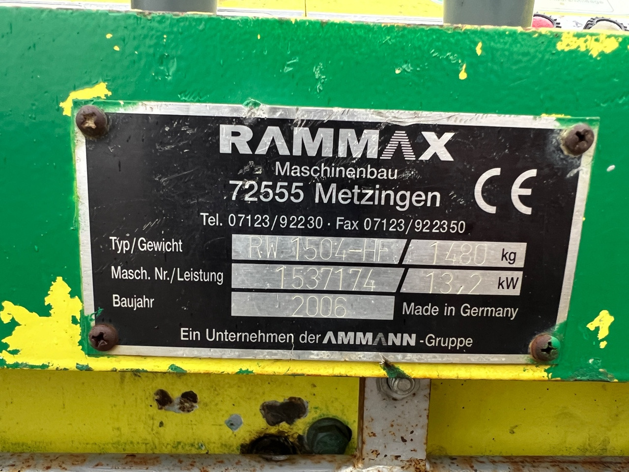 AMMANN RAMMAX RW 1504-HF - Kompaktor: slika 5 AMMANN RAMMAX RW 1504-HF - Kompaktor: slika 5