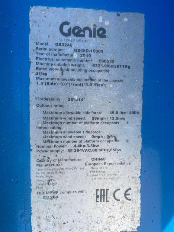 Genie GS-3246 - Lift u obliku makaza: slika 4 Genie GS-3246 - Lift u obliku makaza: slika 4