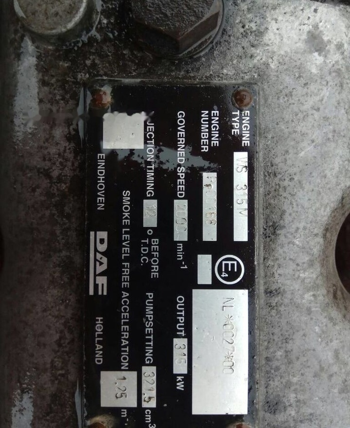 DAF ATI WS315M DAF 95 - Motor za Kamion: slika 4 DAF ATI WS315M DAF 95 - Motor za Kamion: slika 4