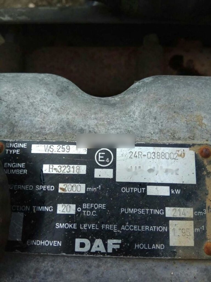 DAF ATI WS259 E2 DAF - Motor za Kamion: slika 5 DAF ATI WS259 E2 DAF - Motor za Kamion: slika 5