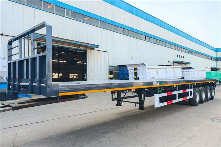 2025 New Model 4 Axle 45ft Flatbed Container Trailer In Zambia - Poluprikolica za prevoz kontejnera/ Poluprikolica sa promenjivim sandukom: slika 1 2025 New Model 4 Axle 45ft Flatbed Container Trailer In Zambia - Poluprikolica za prevoz kontejnera/ Poluprikolica sa promenjivim sandukom: slika 1