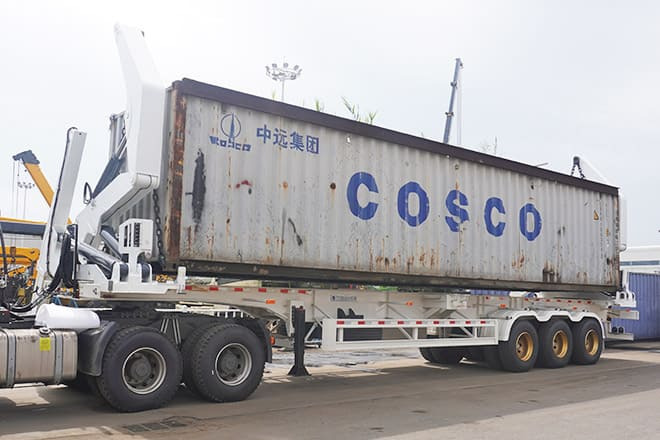 China Container Side Loader Price for Sale in Ghana - Poluprikolica za prevoz kontejnera/ Poluprikolica sa promenjivim sandukom: slika 5 China Container Side Loader Price for Sale in Ghana - Poluprikolica za prevoz kontejnera/ Poluprikolica sa promenjivim sandukom: slika 5
