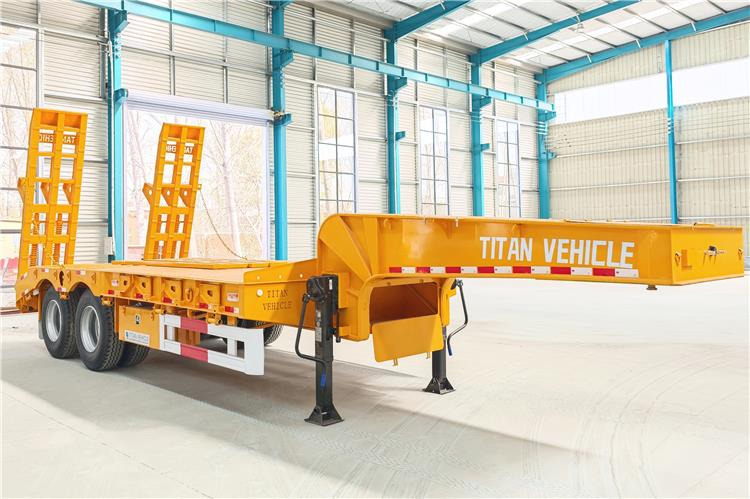 TITAN 2 Axle Low Loader Truck Trailer for Sale In Uganda - Niska poluprikolica za prevoz: slika 1 TITAN 2 Axle Low Loader Truck Trailer for Sale In Uganda - Niska poluprikolica za prevoz: slika 1