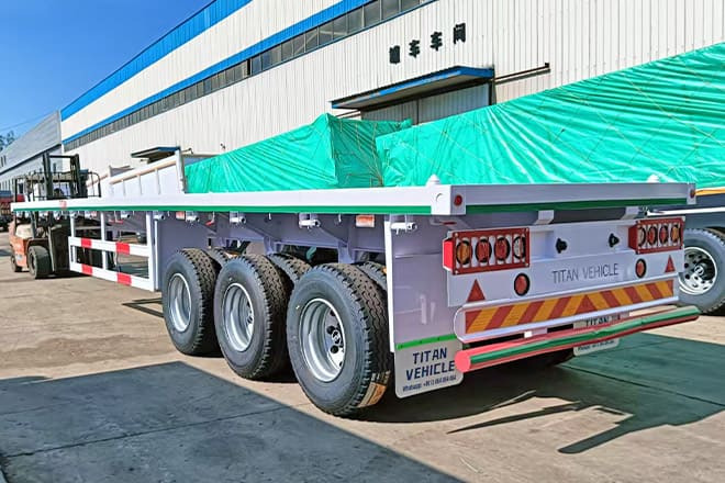 TITAN 3 Axle 40 Ft Flatbed Trailer for Sale in Mauritania - Plato poluprikolica: slika 1 TITAN 3 Axle 40 Ft Flatbed Trailer for Sale in Mauritania - Plato poluprikolica: slika 1