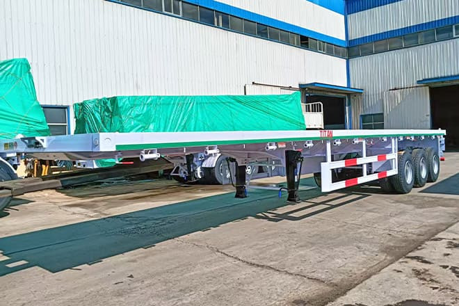 TITAN 3 Axle 40 Ft Flatbed Trailer for Sale in Mauritania - Plato poluprikolica: slika 3 TITAN 3 Axle 40 Ft Flatbed Trailer for Sale in Mauritania - Plato poluprikolica: slika 3