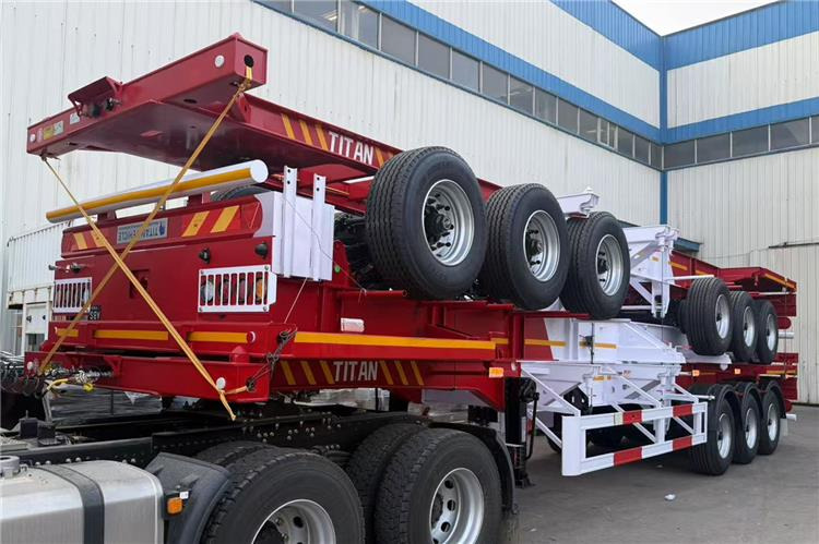 TITAN 3 Axle 40ft Container Chassis Trailer for Sale In Guam - Poluprikolica sa golom šasijom: slika 4 TITAN 3 Axle 40ft Container Chassis Trailer for Sale In Guam - Poluprikolica sa golom šasijom: slika 4
