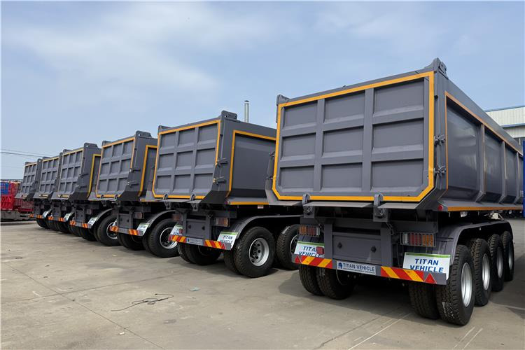 TITAN 4 Axle 80 Ton Dump Trailer for Sale In Cameroon - Poluprikolica istovarivača: slika 3 TITAN 4 Axle 80 Ton Dump Trailer for Sale In Cameroon - Poluprikolica istovarivača: slika 3