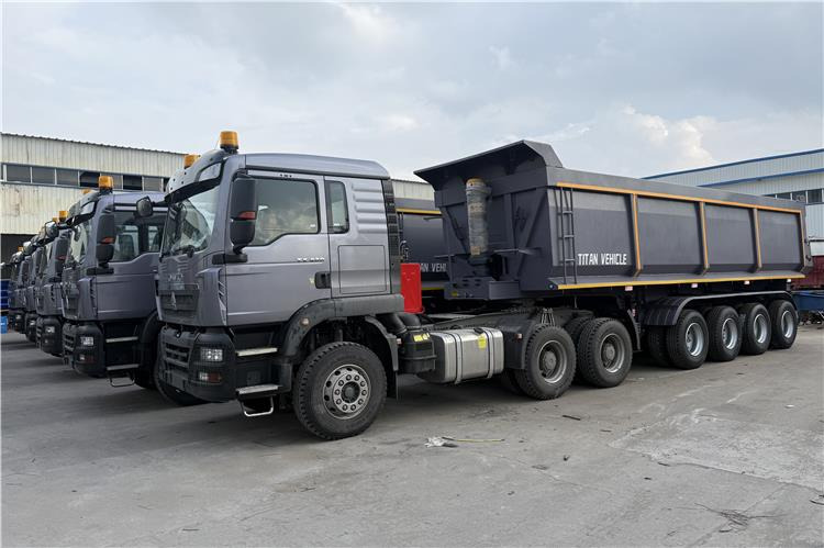 TITAN 4 Axle 80 Ton Dump Trailer for Sale In Cameroon - Poluprikolica istovarivača: slika 4 TITAN 4 Axle 80 Ton Dump Trailer for Sale In Cameroon - Poluprikolica istovarivača: slika 4
