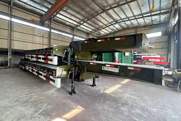 TITAN Low Bed Trailer Truck for Sale in Zambia - Niska poluprikolica za prevoz: slika 5 TITAN Low Bed Trailer Truck for Sale in Zambia - Niska poluprikolica za prevoz: slika 5