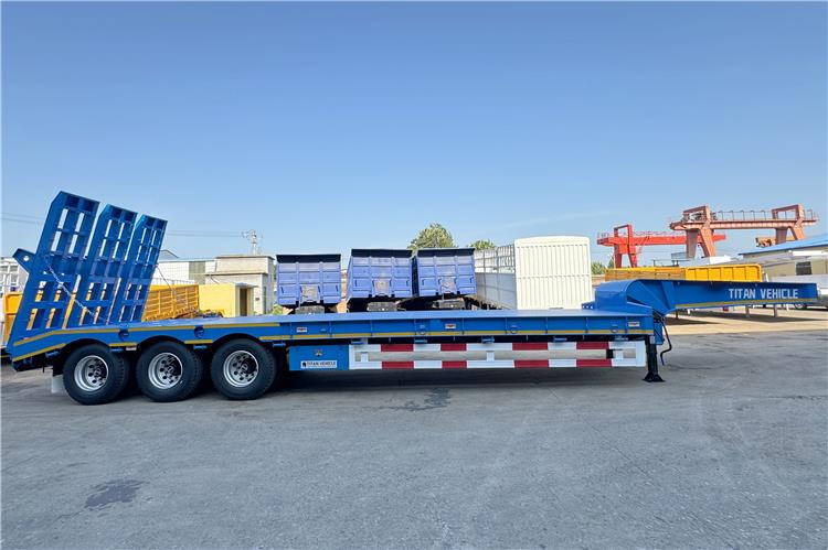 TITAN Tri Axle 80 Ton Low Loader Semi Trailer for Sale In Benin - Niska poluprikolica za prevoz: slika 4 TITAN Tri Axle 80 Ton Low Loader Semi Trailer for Sale In Benin - Niska poluprikolica za prevoz: slika 4
