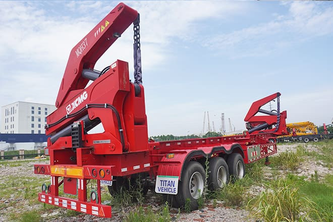 XCMG 20Ft 40Ft Container Side Loader for Sale in Guyana - Poluprikolica za prevoz kontejnera/ Poluprikolica sa promenjivim sandukom: slika 4 XCMG 20Ft 40Ft Container Side Loader for Sale in Guyana - Poluprikolica za prevoz kontejnera/ Poluprikolica sa promenjivim sandukom: slika 4