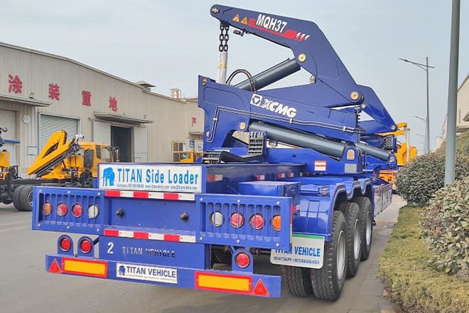 XCMG 40 Ft Container Side Loader Trailer for Sale in Papua New Guinea - Poluprikolica za prevoz kontejnera/ Poluprikolica sa promenjivim sandukom: slika 3 XCMG 40 Ft Container Side Loader Trailer for Sale in Papua New Guinea - Poluprikolica za prevoz kontejnera/ Poluprikolica sa promenjivim sandukom: slika 3
