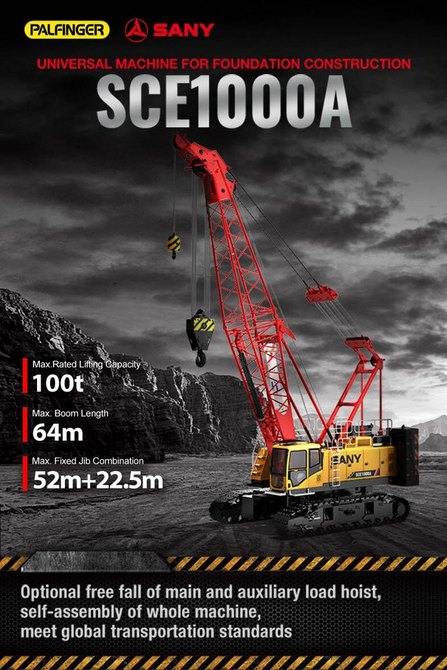 Palfinger SANY SCE1000A - Kran guseničar: slika 1 Palfinger SANY SCE1000A - Kran guseničar: slika 1