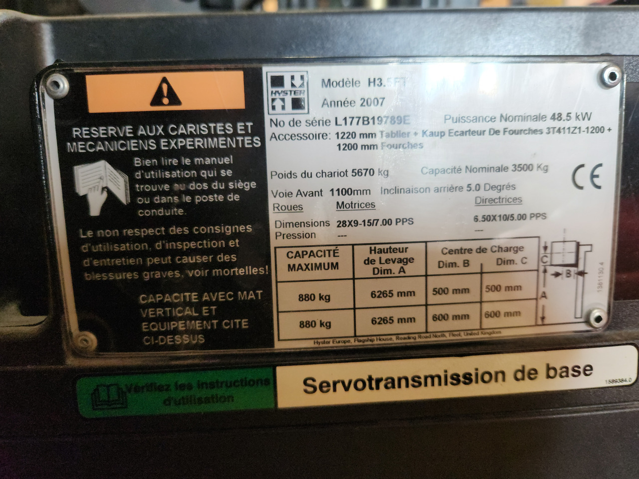 HYSTER H3.5FT - Dizel viljuškar: slika 2 HYSTER H3.5FT - Dizel viljuškar: slika 2