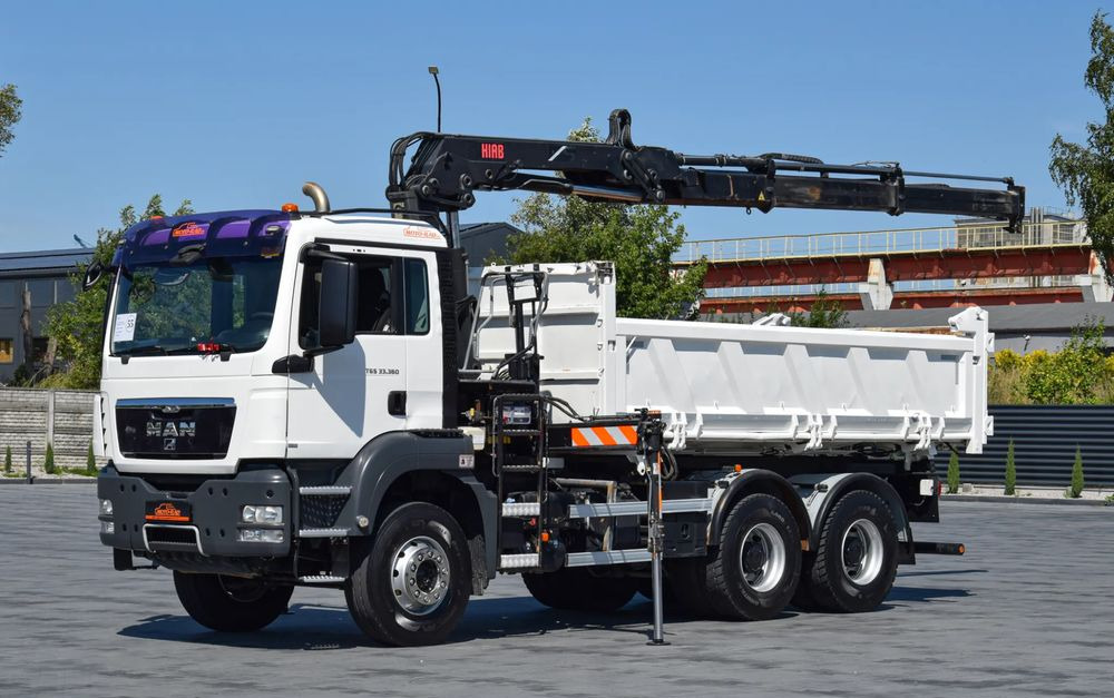 MAN TGS 33.360 / 6x4 / HDS HIAB 122 E-2 HIDUO / STEROWANIE RADIOWE / WYWROTKA / HYDROBURTA / AUTOMAT / KLIMA / TEMPOMAT / KAMERA COFANIA / SPROWADZONY - Istovarivač: slika 1 MAN TGS 33.360 / 6x4 / HDS HIAB 122 E-2 HIDUO / STEROWANIE RADIOWE / WYWROTKA / HYDROBURTA / AUTOMAT / KLIMA / TEMPOMAT / KAMERA COFANIA / SPROWADZONY - Istovarivač: slika 1