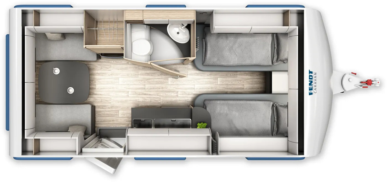 Fendt Apero 465 TG GFK, Dusche, 1.800 KG - Kamp prikolica: slika 2 Fendt Apero 465 TG GFK, Dusche, 1.800 KG - Kamp prikolica: slika 2