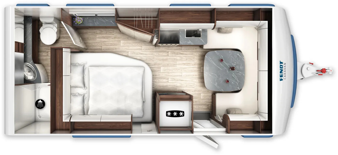 Wohnwagen Fendt Diamant 560 FD Modell 2026 - Kamp prikolica: slika 2 Wohnwagen Fendt Diamant 560 FD Modell 2026 - Kamp prikolica: slika 2