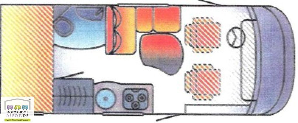 HYMER / ERIBA / HYMERCAR B-Klasse 504 Hubbett Solar Sog Markise - Integrisani kamper: slika 2 HYMER / ERIBA / HYMERCAR B-Klasse 504 Hubbett Solar Sog Markise - Integrisani kamper: slika 2
