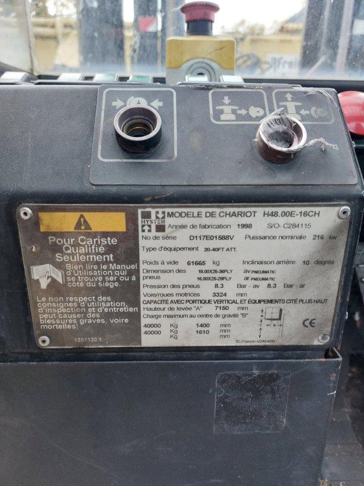 HYSTER H48.00E-16CH - Mašina za kontejenere: slika 4 HYSTER H48.00E-16CH - Mašina za kontejenere: slika 4