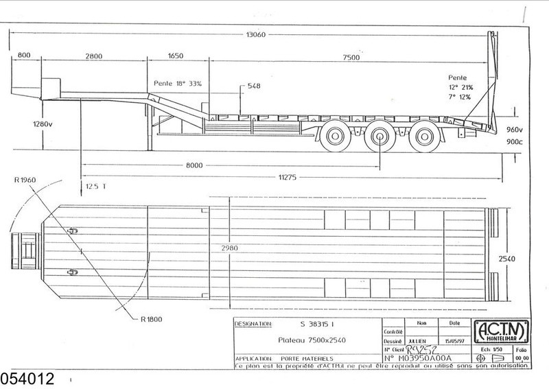 ACTM Lowbed 38.000 KG, Steel suspension - Niska poluprikolica za prevoz: slika 2 ACTM Lowbed 38.000 KG, Steel suspension - Niska poluprikolica za prevoz: slika 2