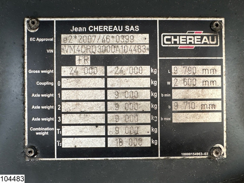 Chereau Autonoom Carrier Vector 1350 - Prikolica hladnjače: slika 4 Chereau Autonoom Carrier Vector 1350 - Prikolica hladnjače: slika 4